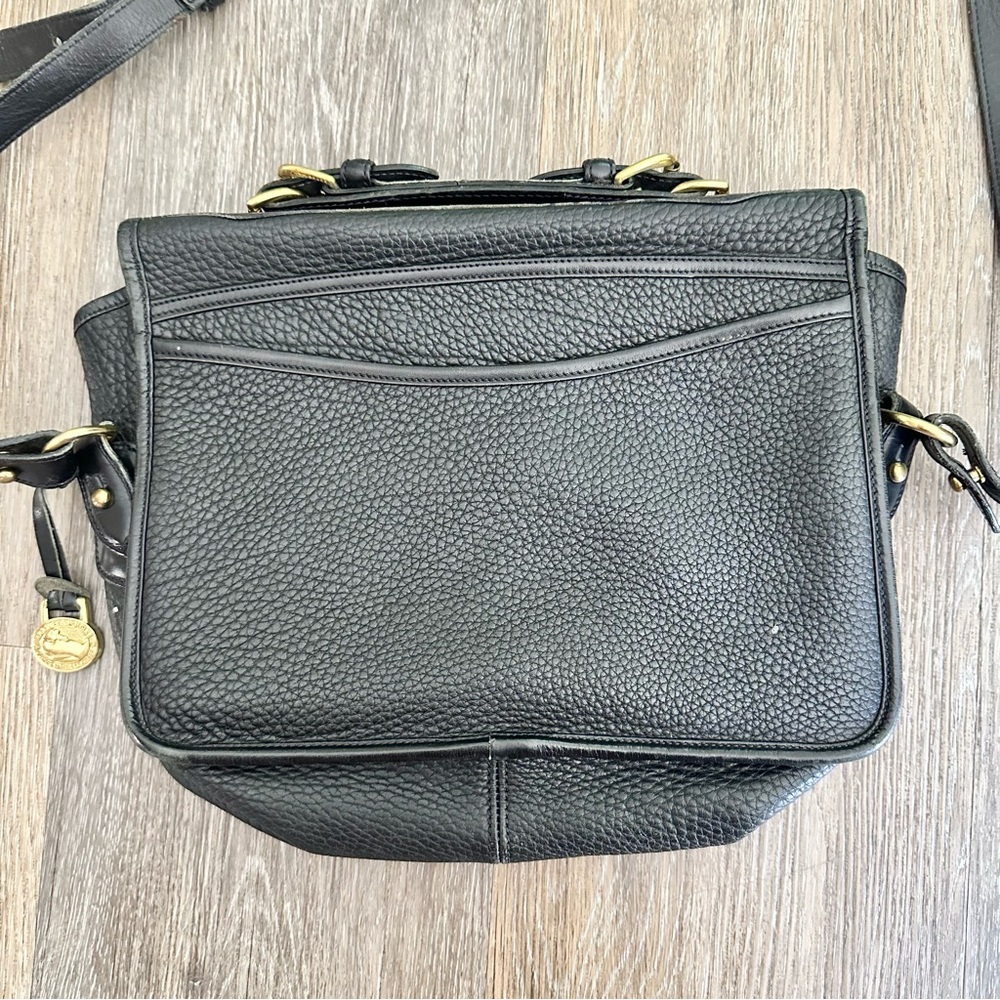 DOONEY AND BOURKE Vintage Black Leather Shoulder Bag Purse AWL - Picture 8 of 16